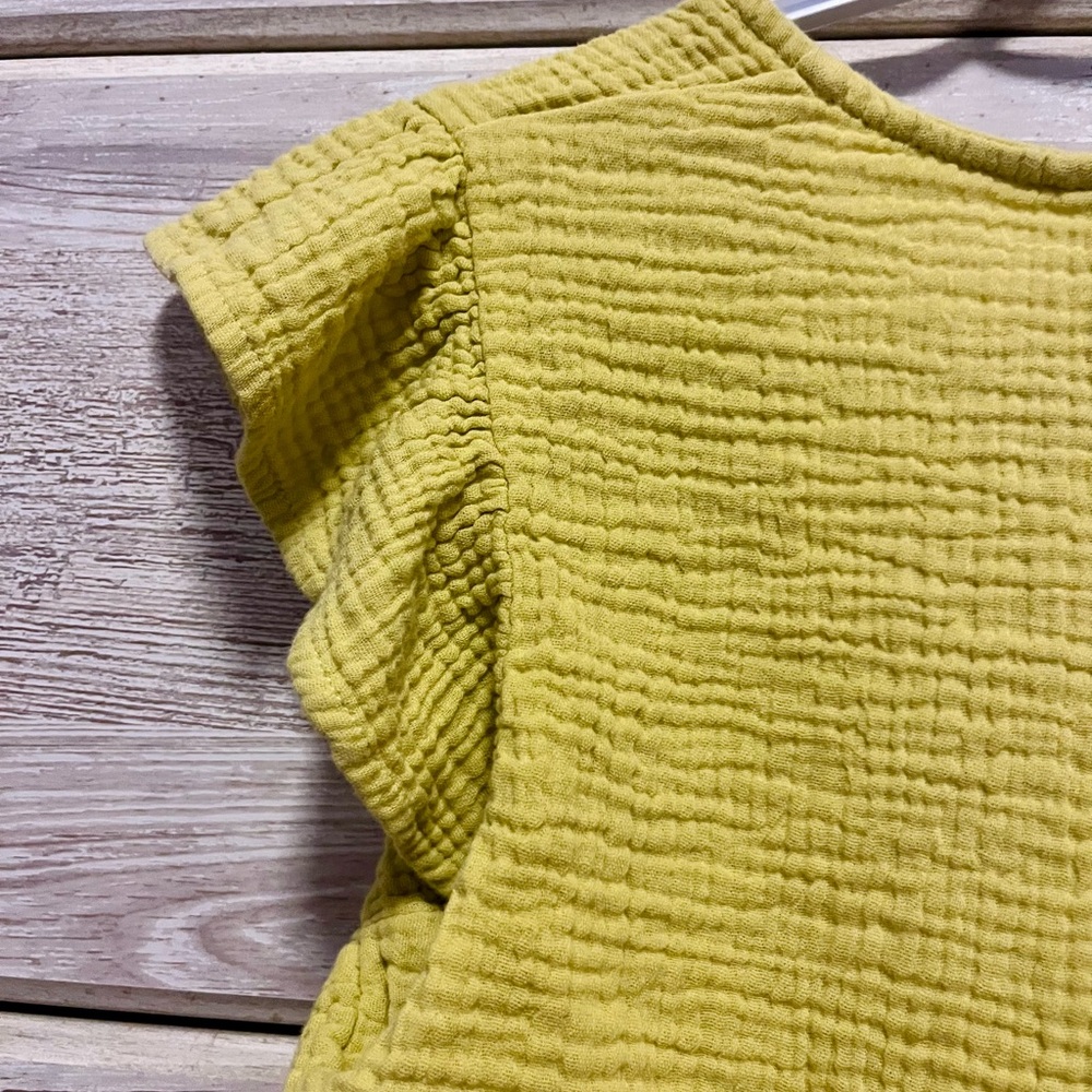 Miou Muse Green/Yellow Ruffle Top - Size S - Picture 7 of 9
